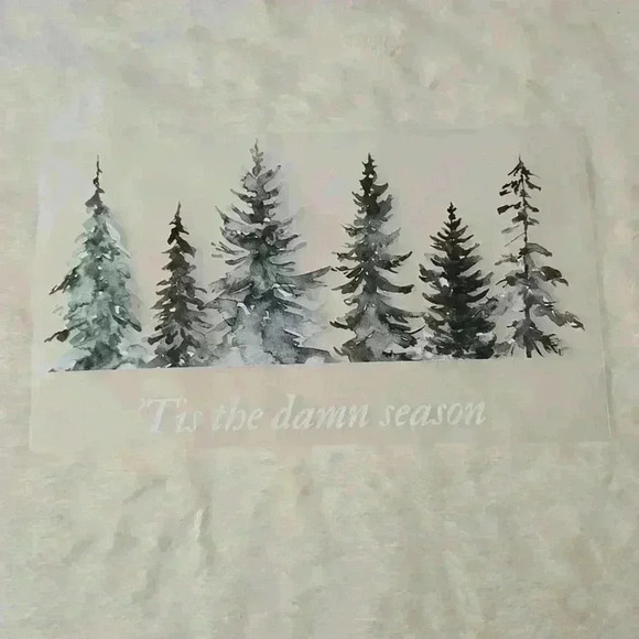 Other - Taylor Swift Green and White Christmas Tree 'Tis The Damn Season DTF Transfer